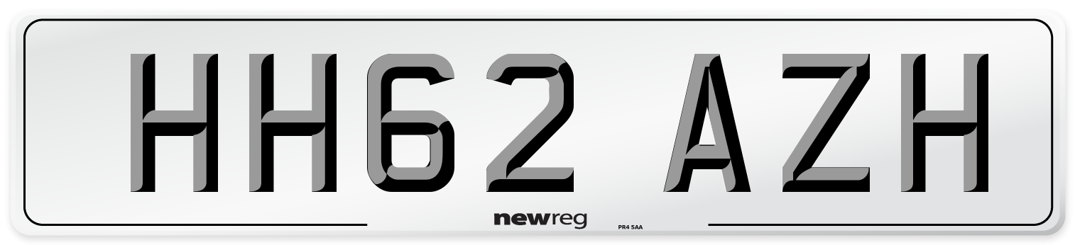 HH62 AZH Number Plate from New Reg